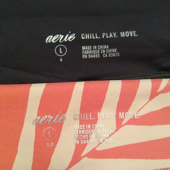 Aerie Leggings w/Pockets ++ NWOT Solid/Tropical - Picture 6 of 6